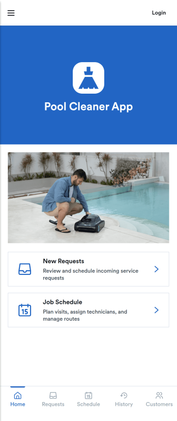 Pool Cleaner App Template
