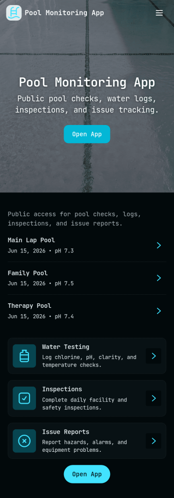 Pool Monitoring App Template
