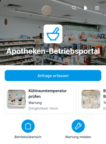 Portal-App für Apothekenabläufe