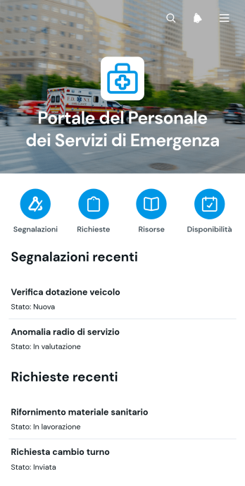 Portale per il Personale dei Servizi di Emergenza