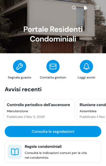 Portale per Residenti di Condominio