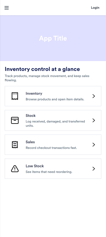 Pos Inventory App Template