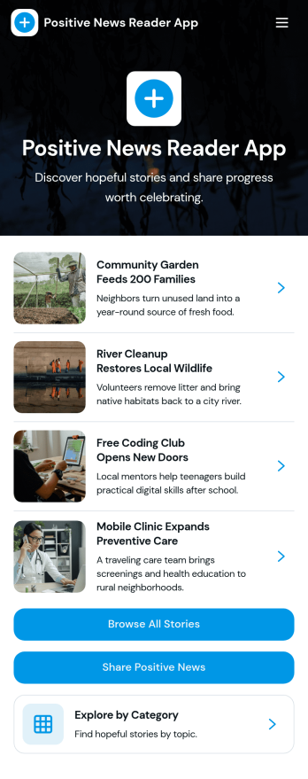 Positive News Reader App Template