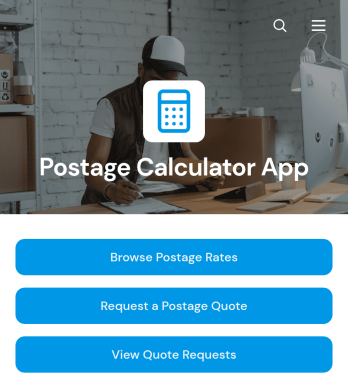 Postage Calculator App Template