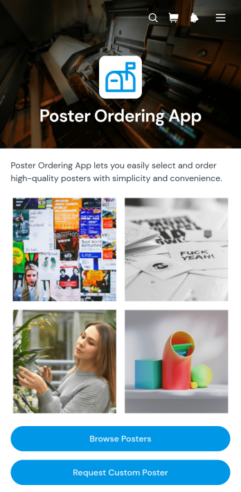 Poster Ordering App Template