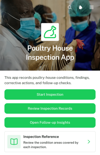 Poultry House Inspection App Template