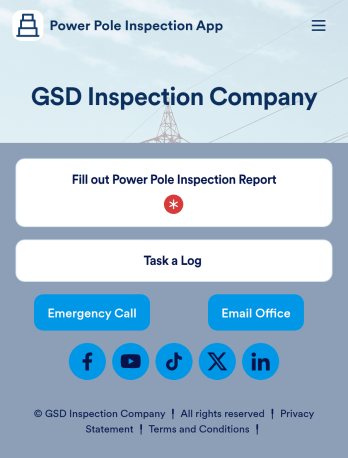 Power Pole Inspection App Template