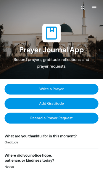 Prayer Journal App Template