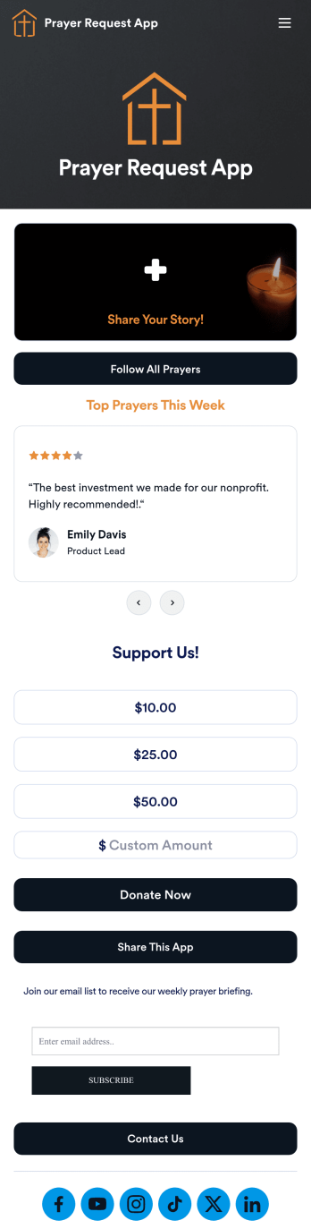 Prayer Request App Template