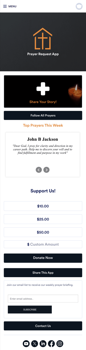 Prayer Request App Template