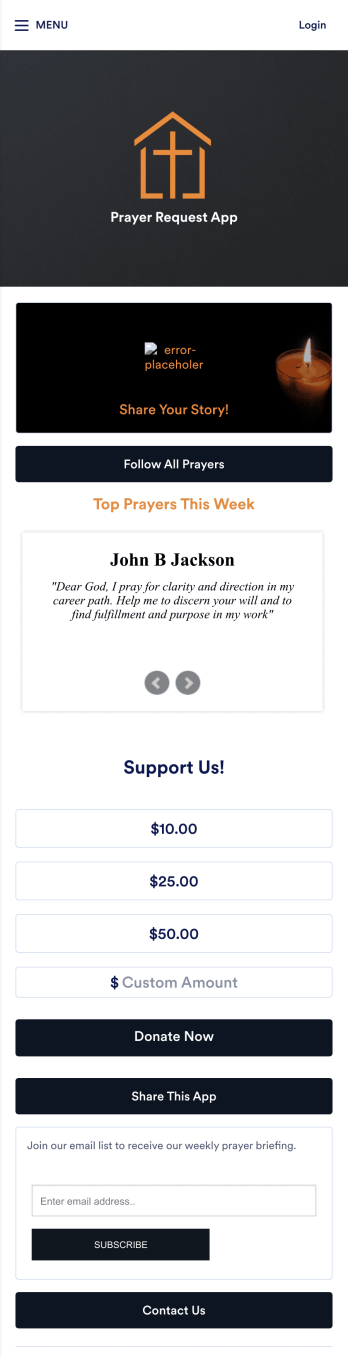Prayer Request App Template