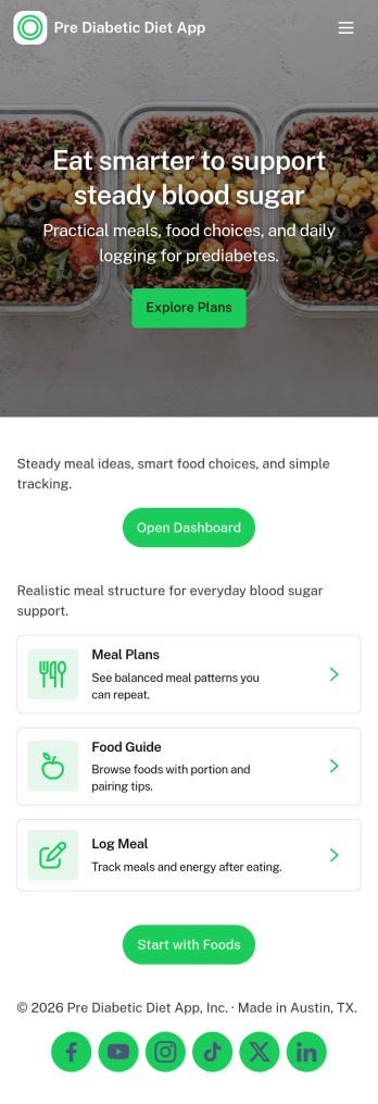 Pre Diabetic Diet App Template