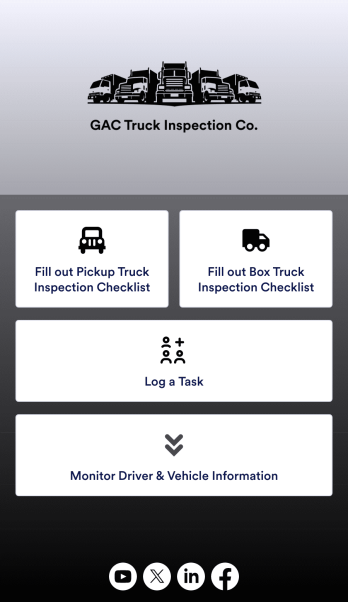 Pre-Operational Truck Inspection App Template