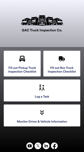 Pre-Operational Truck Inspection App Template