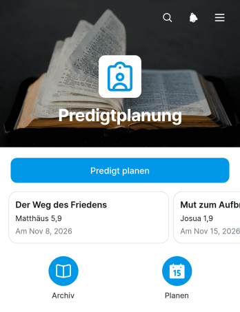 Predigtplanungs-App