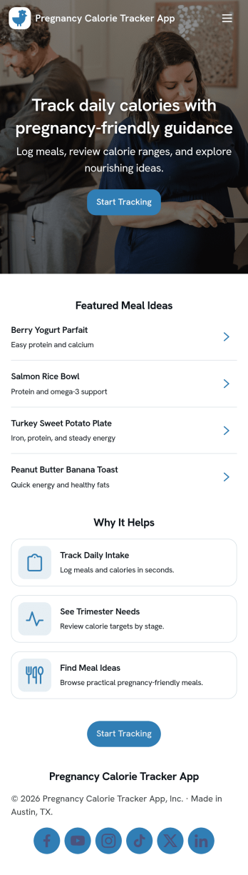 Pregnancy Calorie Tracker App Template
