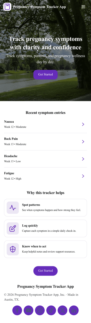 Pregnancy Symptom Tracker App Template