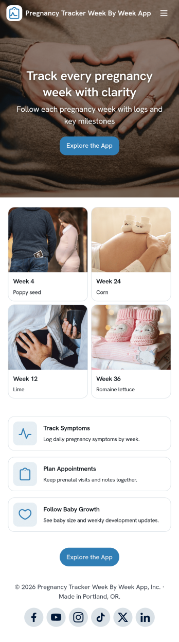 Pregnancy Tracker Week by Week App Template