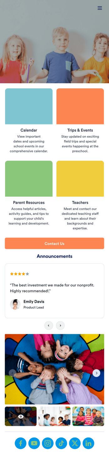 Preschool Education App Template