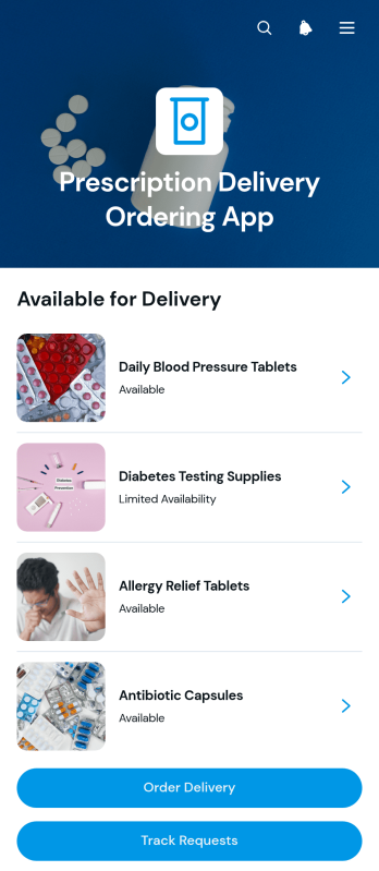 Prescription Delivery Ordering App Template