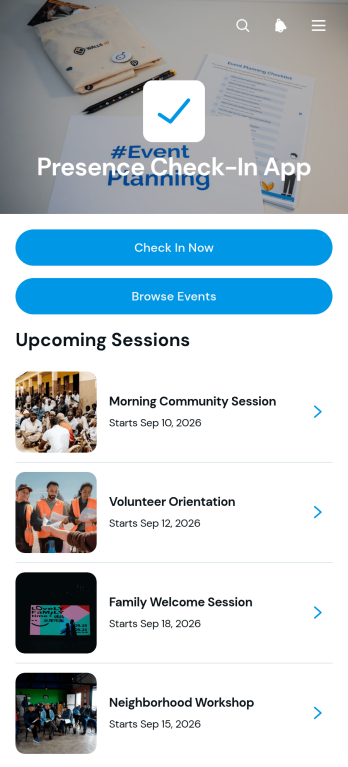 Presence Check-In App Template