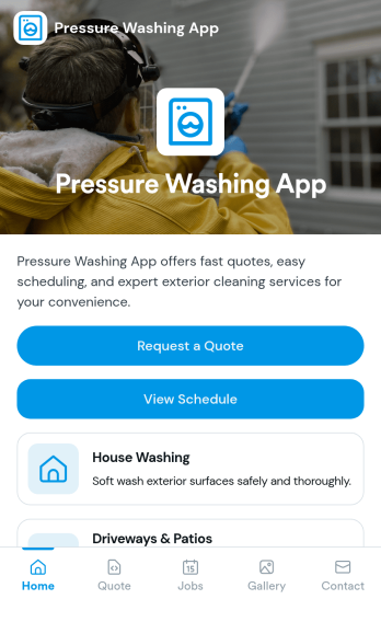 Pressure Washing App Template