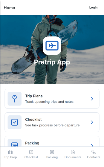 Pretrip App Template