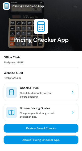 Pricing Checker App Template