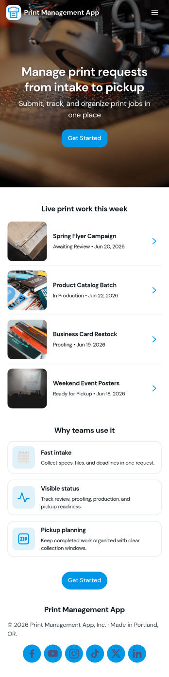 Print Management App Template