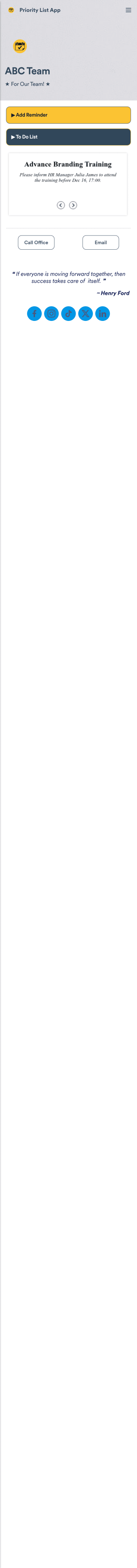 Priority List App Template