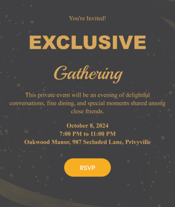 Private Event RSVP App Template