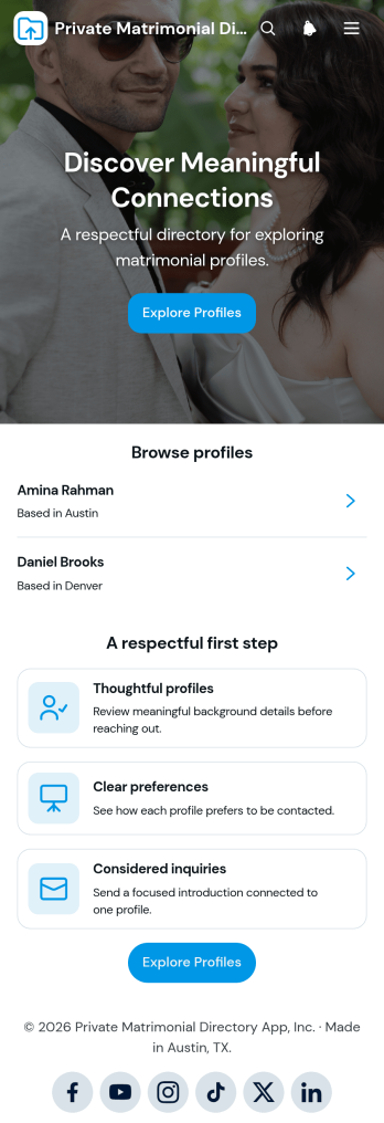 Private Matrimonial Directory App Template