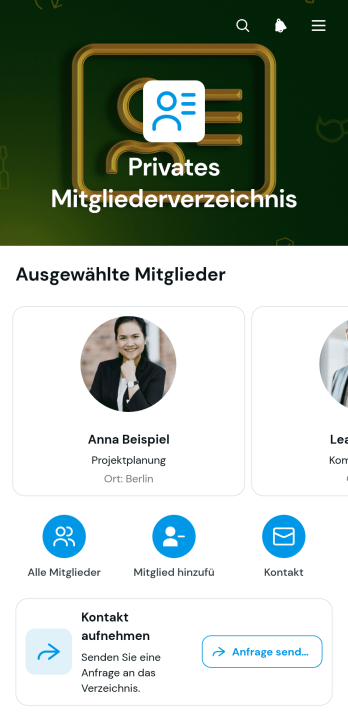Private Mitgliederverzeichnis-App