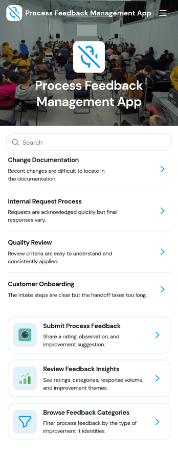 Process Feedback Management App Template
