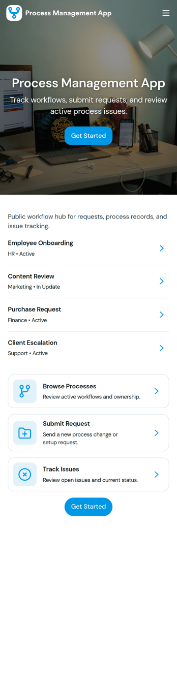 Process Management App Template