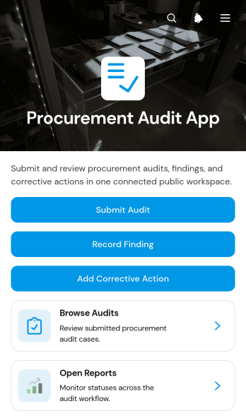 Procurement Audit App Template