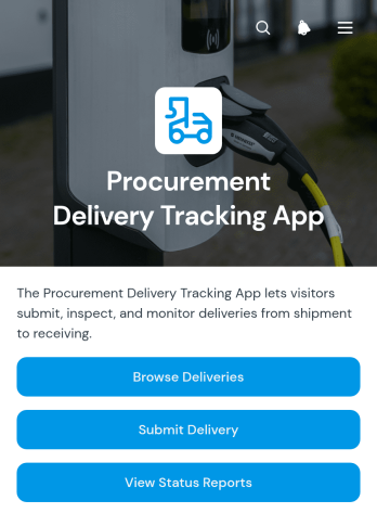 Procurement Delivery Tracking App Template