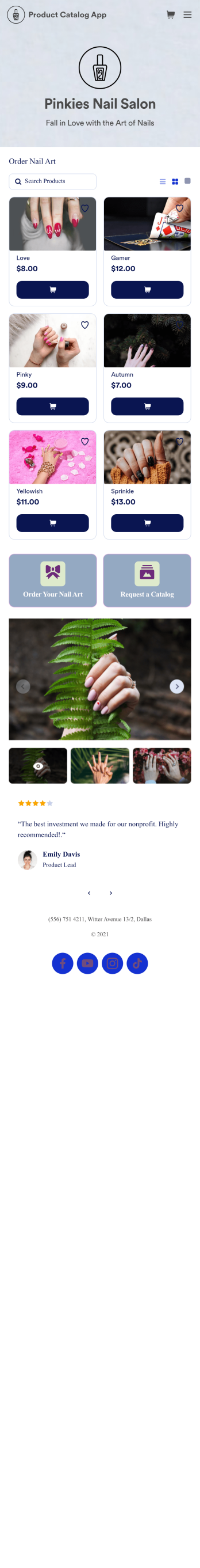Customizable Product Catalog App