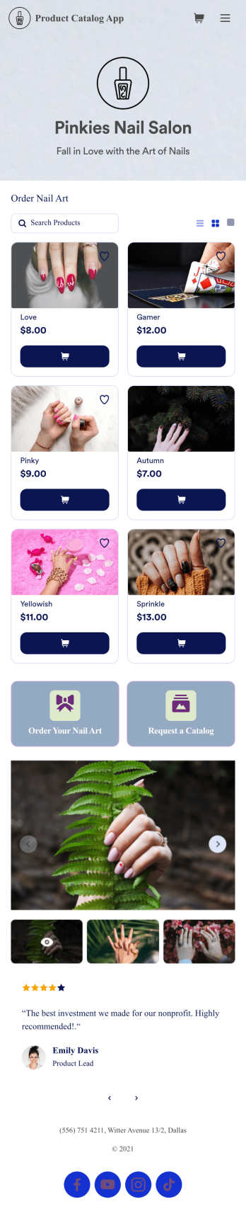 Customizable Product Catalog App