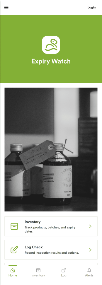 Product Expiration Date App Template