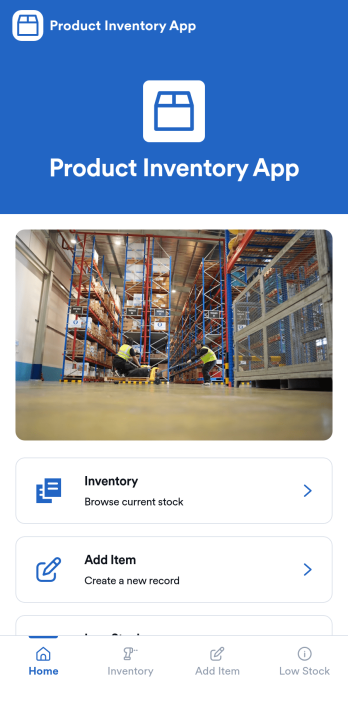 Product Inventory App Template