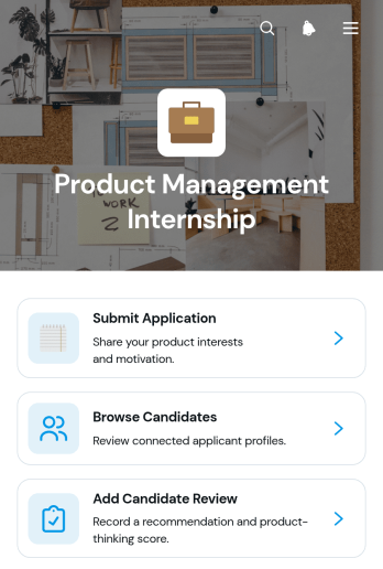Product Management Internship App Template
