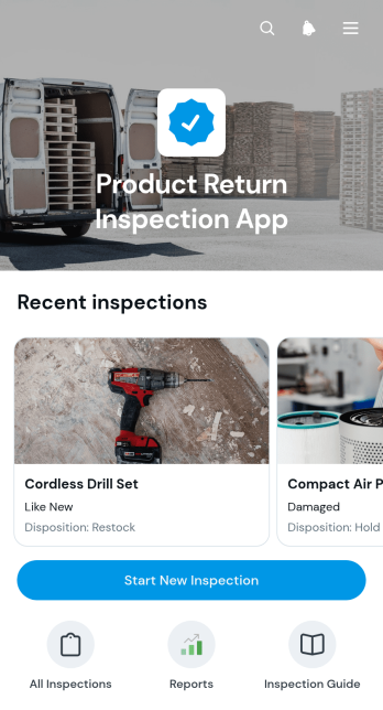 Product Return Inspection App Template