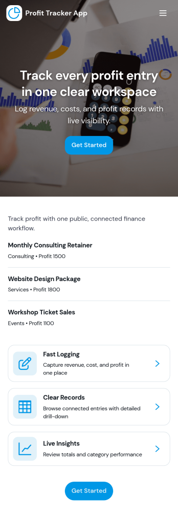 Profit Tracker App Template