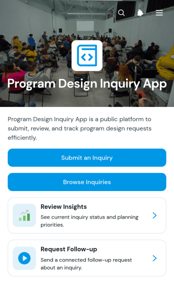 Program Design Inquiry App Template