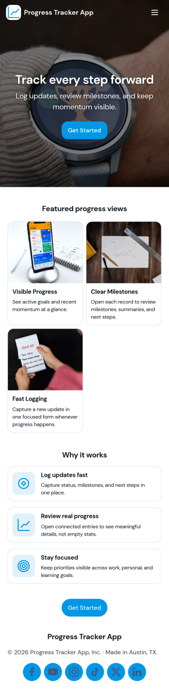 Progress Tracker App Template