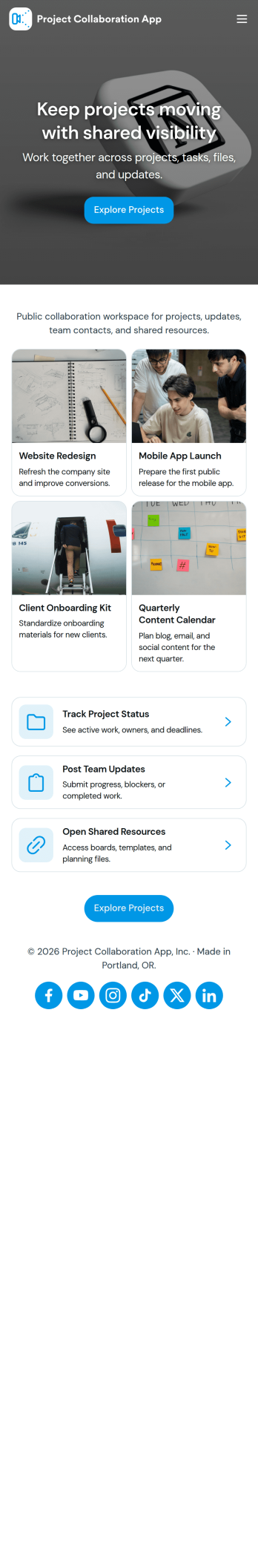 Project Collaboration App Template