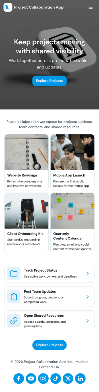 Project Collaboration App Template
