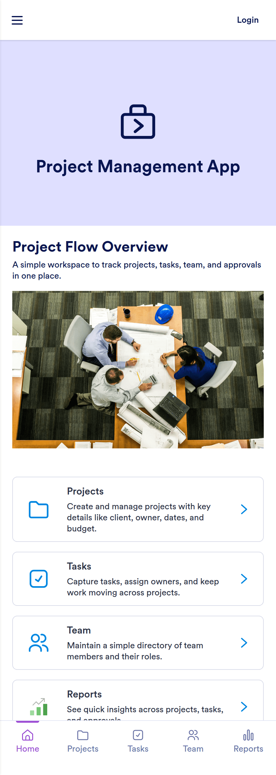 Project Management App Template | Jotform