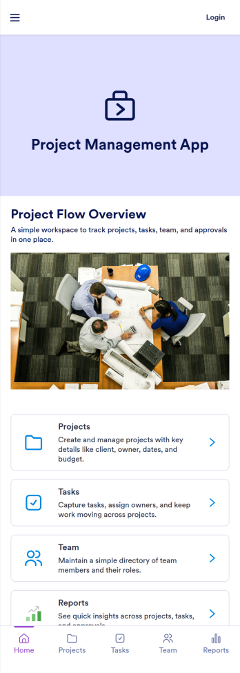 Project Management App Template